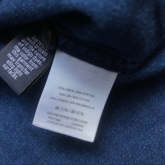 J CREW Dark Blue Denim Short Sleeve Button Down - Picture 7 of 7